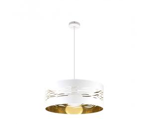 Abrila Niebla Blanco/Blanca-Oro - Colgante Moderno 1Xe27 50 Cm