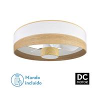 Abrila Olga Blanco/Madera Clara - Ventilador De Techo Plafón 24 W F