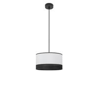 Abrila Olga Blanco/Madera Negra - Colgante Moderno 1Xe27 30 Cm