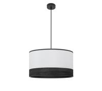 Abrila Olga Blanco/Madera Negra - Colgante Moderno 1Xe27 50 Cm