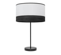 Abrila Olga Blanco/Madera Negra - Lámpara Sobremesa Moderno 1Xe27 30 Cm