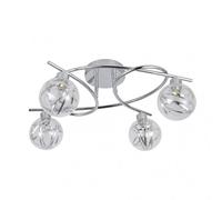 Abrila plafon varanasi cromo de 4 luces