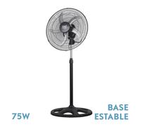 Abrila Reforzado Negro / Plata - Ventilador De Pie 220-240 V