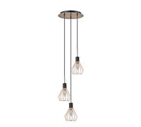 Abrila San Petersburgo Negro / Cobre - Lámpara Moderna 3Xe14