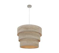 Abrila Smile Cromo/Cemento Gris - Colgante Moderno 3Xe27 50 Cm