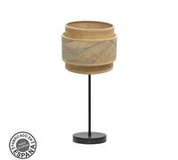 Abrila Samoa Negro/Camel - Lámpara Sobremesa Moderno 1Xe14 18 Cm
