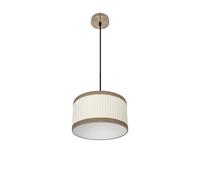 Abrila Soprano Cuero / Beige - Colgante Clásico 1Xe27 30 Cm
