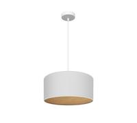 Abrila Tania Blanco/Madera Clara - Colgante Moderno 1Xe27 40 Cm