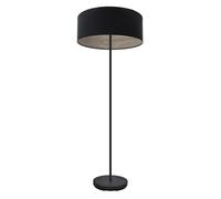 Abrila Tania Negro/Madera Gris - Lámpara Pie Salón Moderno 1Xe27 40 Cm