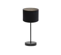 Abrila Tania Negro/Madera Gris - Lámpara Sobremesa Moderno 1Xe14 17 Cm
