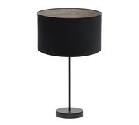 Abrila Tania Negro/Madera Gris - Lámpara Sobremesa Moderno 1Xe27 30 Cm