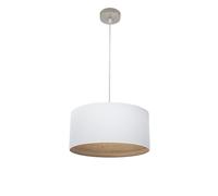 Abrila Tatiana Blanco/Madera Clara - Colgante Moderno 1Xe27 40 Cm