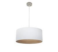Abrila Tatiana Blanco/Madera Clara - Colgante Moderno 1Xe27 50 Cm