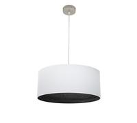 Abrila Tatiana Blanco/Madera Negra - Colgante Moderno 1Xe27 50 Cm