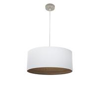 Abrila Tatiana Blanco/Madera Oscura - Colgante Moderno 1Xe27 50 Cm