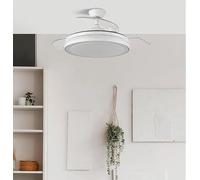 ABRILA TODOLAMPARA.COM Esparta Ventilador de Techo LED, 59W, Blanco, con Aspas Retráctiles