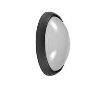 Abrila Vega Negro - Aplique Exterior Moderno Aluminio / Cristal Pequeño