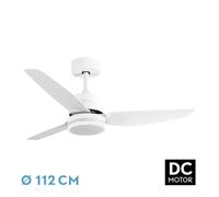 Abrila - ventilador dc jarama - blanco con tres aspas- con 6 velocidad