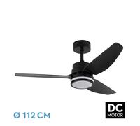 Abrila - ventilador dc jarama - negro con tres aspas - con 6 velocidad