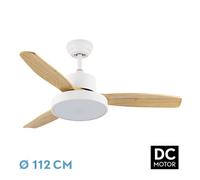 Abrila Kavala Blanco/Haya - Ventilador De Techo Aspas Normales 48 W F