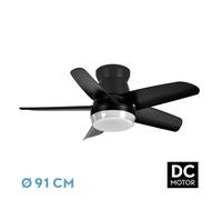 Abrila - ventilador dc neutron - color negro con cinco aspas - con 6 v