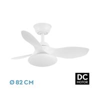 Abrila - ventilador dc paramo - blanco con tres aspas- con 6 velocidad