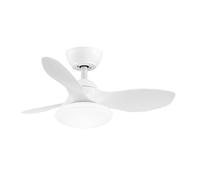 ABRILA - Ventilador DC PARAMO | Blanco con tres Aspas| con 6 Velocidades Ajustables | 3 Temperaturas de Luz Seleccionables | Mando a Distancia Incluido