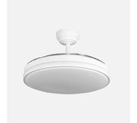 Fabrilamp Ventilador de Techo Abrila Parlatore 60W Aspas retráctiles Blanco Control por voz