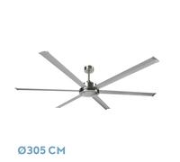 Abrila Sanson Níquel / Plata - Ventilador De Techo Aspas Normales Sin Luz 305D