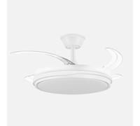 Fabrilamp Ventilador de techo Abrila Tempano DC Aspas retráctiles 59W Blanco con mando a distancia
