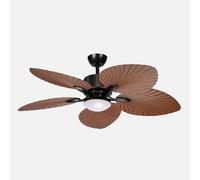 Abrila Ventilador de techo DC Torcal 24W 5 aspas Negro/Roble LED opcional 2880 lm 6 velocidades