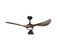 ABRILA - Ventilador DC VIANA | Color Negro tres Aspas en Color Roble | 6 Velocidades Ajustables | 3 Temperaturas de Luz con Regulador | con Temporizador Programable y Mando a Distancia Incluido