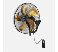 ABRILA - Ventilador de Pared Velero 152W | 3 Velocidades y 5 Aspas de Aluminio | Fijo y Rotatorio | Alta Velocidad | Control Remoto | 65x50x60 cm
