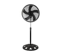 ABRILA - Ventilador De Pie AC AGUDO | Color Negro con cinco Aspas | 3 Velocidades Ajustables | 2 Posiciones | Redirección de aire | Base Redonda de Gran Estabilidad | Altura Regulable