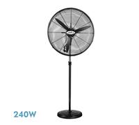 Abrila- ventilador de pie industrial tormenta - negro - 3 velocidades