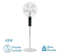 Abrila - ventilador de pie rodium - táctil con pantalla digital - col
