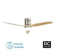 Abrila Aguilón Níquel / Haya - Ventilador De Techo Aspas Normales 20 W