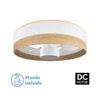 Fabrilamp ventilador dc 24w olga blanco/mad.clara-blanco 3 aspas 6 vel