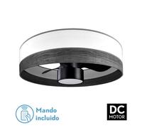 Fabrilamp ventilador dc 24w olga blanco/mad.negra-negro 3 aspas 6 vel.