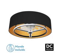 Fabrilamp ventilador dc anuska 60w negro/oro 8 aspas 6 veloc. 70d 5100