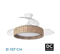 Abrila ventilador de techo ventilador dc canario 59w blanco/natural