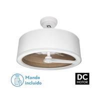 Abrila ventilador de techo ventilador dc tatiana 110w blanco/mad.oscur