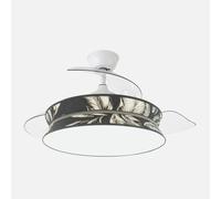Abrila - ventilador decor 72w blanco/estampado oscuro - ventilador dc