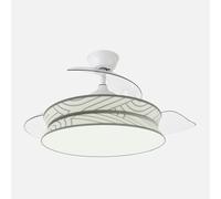 Abrila - ventilador decor 72w blanco/plata - ventilador dc con 3 aspas