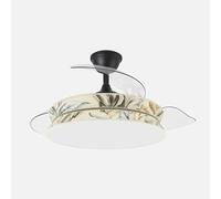 Ventilador de techo Fabrilamp decor 72W negro/transparente - Nuevo