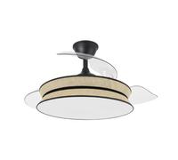 Abrila - ventilador decor 72w negro/natural - ventilador de techo dc 1