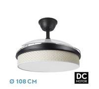 Abrila ventilador o componente ventilador dc moda 72w negro/cañizo bl