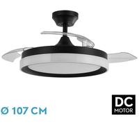 Abrila Zenit Negro - Ventilador De Techo Aspas Retráctiles 72 W F