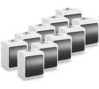 ABSINA: Interruptor de pared para ambientes húmedos. Interruptor simple de pared, 10 unidades, grado de protección IP54, 250V, 10A. Interruptor de pared para ambientes húmedos