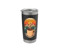 Abstract Art Montaña Café Taza Cafeína Espresso Barista Vaso térmico de acero inoxidable de doble pared